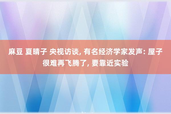 麻豆 夏晴子 央视访谈， 有名经济学家发声: 屋子很难再飞腾了， 要靠近实验